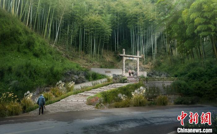 杭州临安洪村径山古道入口景观。 临安区文化和广电旅游体育局提供 杭州临安洪村径山古道入口景观。 临安区文化和广电旅游体育局提供