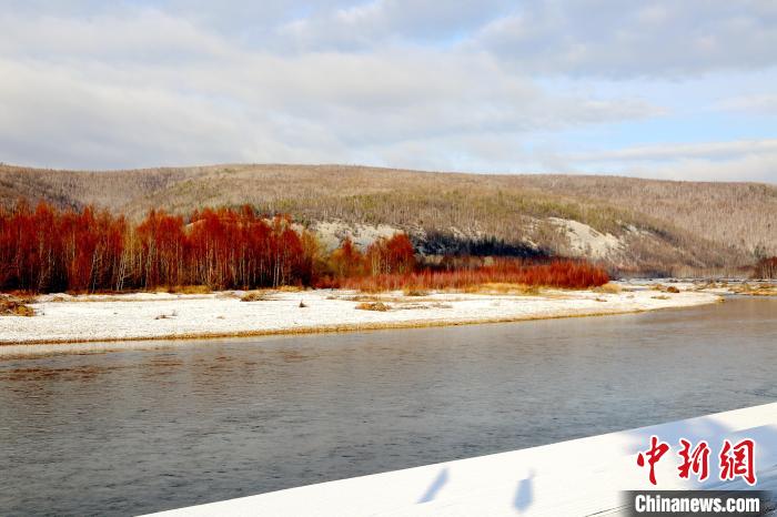 呼玛河畔一片银装素裹。　冯宏伟 摄