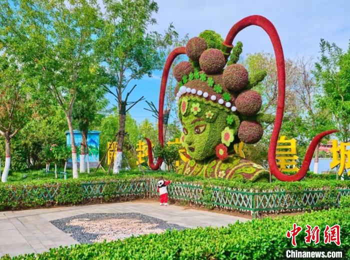 中国开封第40届菊花文化节街景。　开封市会展服务中心供图