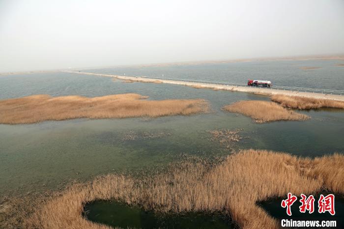 在台特玛湖观测站瞭望高塔上拍摄的台特玛湖区一角。 <a target='_blank' href='/'>中新社</a>记者 孙自法 摄 在台特玛湖观测站瞭望高塔上拍摄的台特玛湖区一角。 <a target='_blank' href='/'>中新社</a>记者 孙自法 摄